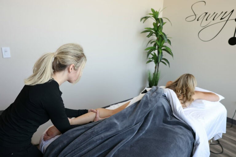 Woman giving a massage