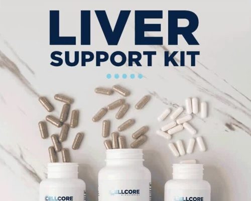 Image of several pill bottles for liver support.