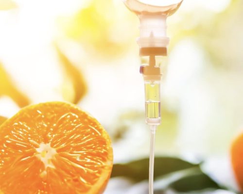Natural vitamin nutriention iv drip therapy drug treatment concept