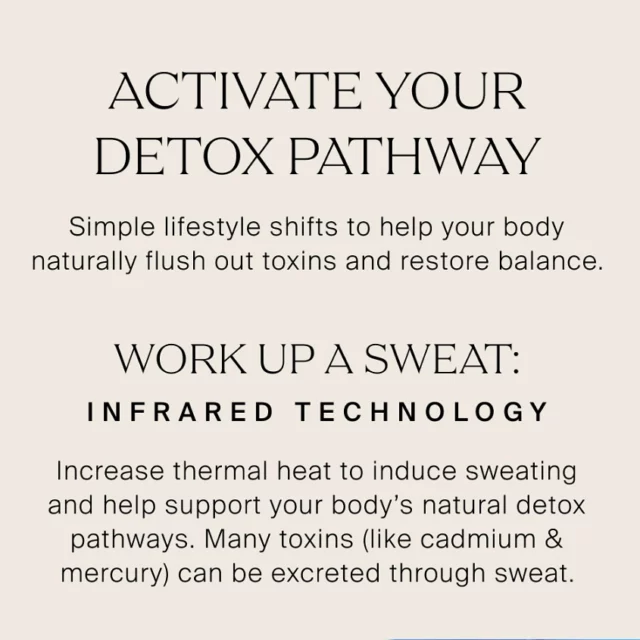 Get a good sweat in with exercise or lay in an infrared sauna! So healthy to get toxins out through all of the pores… the skin is the largest detox organ.It’s time to get it working for you 🙌🏻Be Inspired. Be Healthy. Be SAVVY!📪 Follow @savvy_wellness_ to stay in the know of exciting announcements, holistic tips, information and all things #savvywellness#holisticwellness #holistichealth#wellness#detox#cleanse#liversupport #liverdetox #lymphatictherapy #lymphaticdrainage #lymphaticmassage #liverdrainage#sweat#liverhealth#binders#holistic#selfcare#healyourbody #guthealth#ionicfootdetox#toxins#cellcore #detoxpathways #detoxification#sauna#drainage #drainagepathways #healthspa#spaexperience